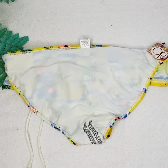 x new Swimsuit Bikini Bottom Ties Strings Ruched OP Jrs XL 15 17 Adjustable NWT - Picture 6 of 10